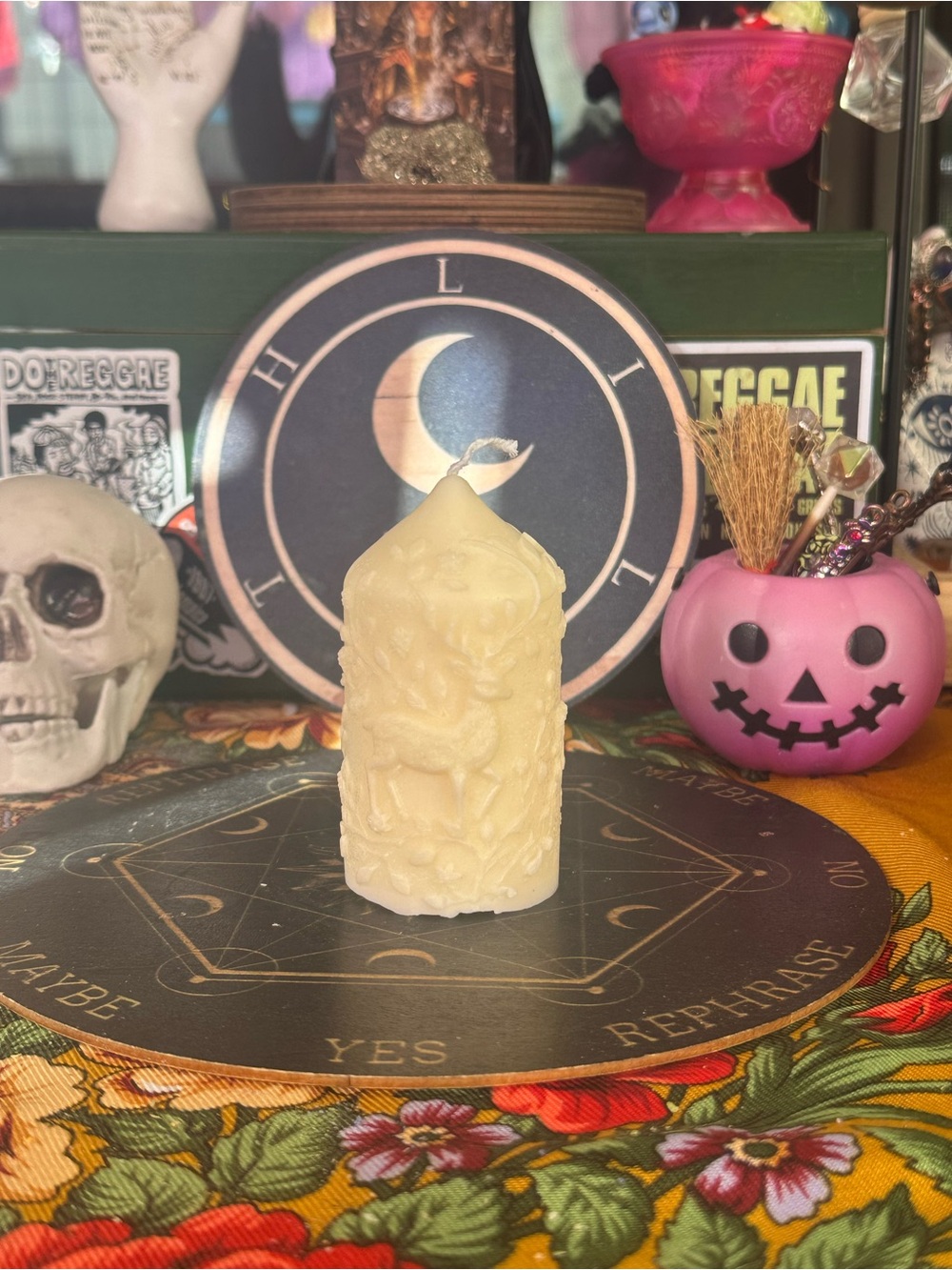 Woodland Stag Pillar Candle